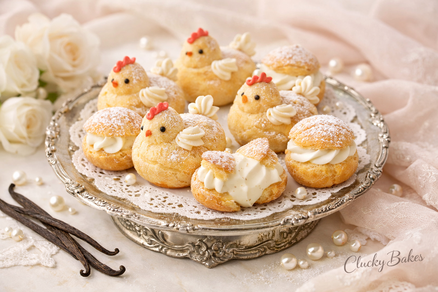 Cream Delights - Custard and mascarpone chicken pastries