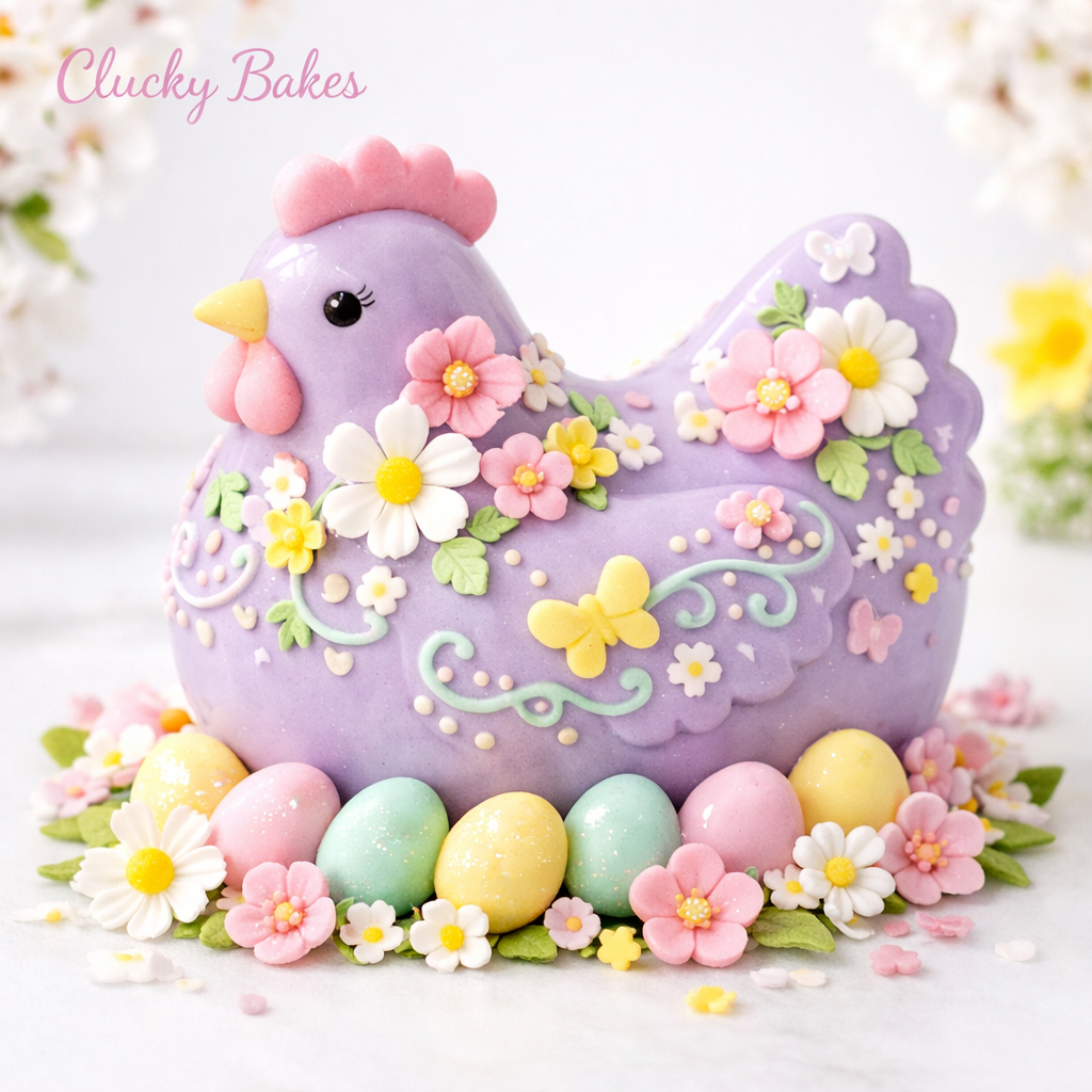 Easter Blossom Hen pastry