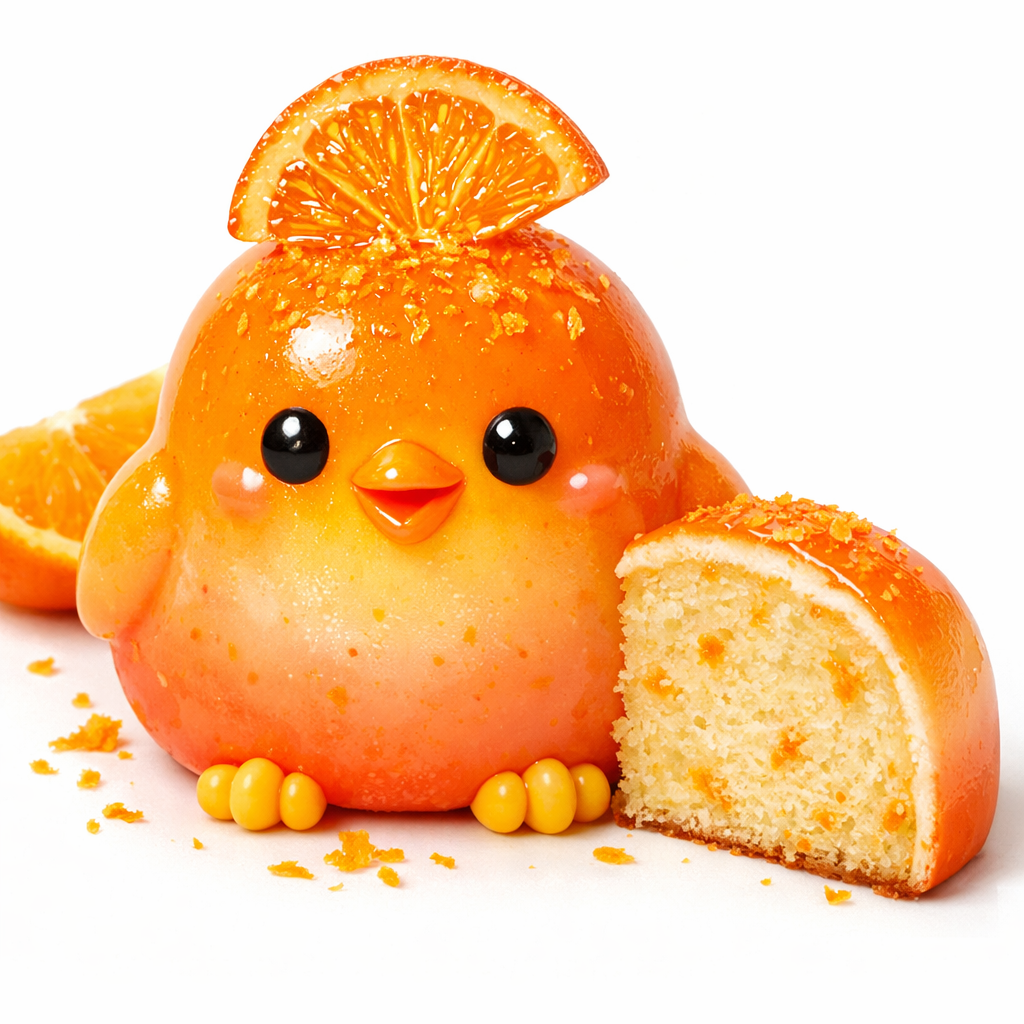 Orange Sunrise Chick pastry