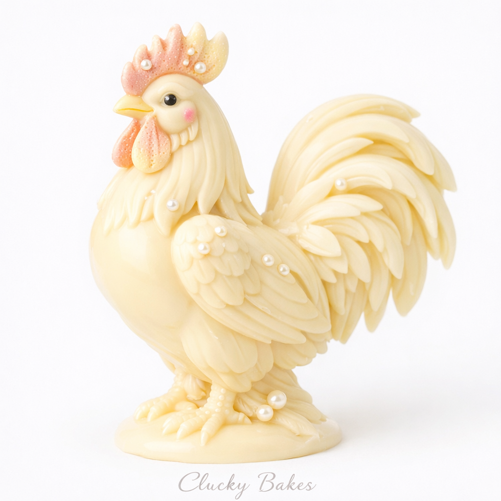 White Chocolate Rooster pastry